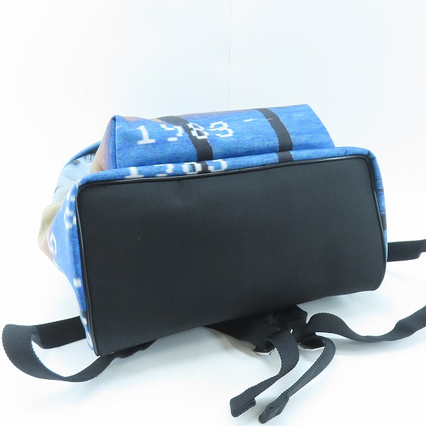 実際に弊社で買取させて頂いたSAINT LAURENT/サンローラン シティ バックパック エコニル/スムースレザー/ナイロン "アズール/オレンジ" 534967FAAFP4383の画像 2枚目