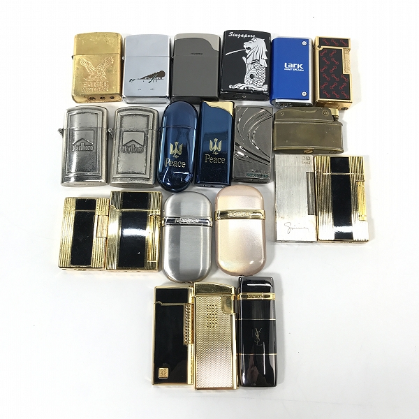 実際に弊社で買取させて頂いた【おまとめ】イブサンローラン/ジバンシィ/ウインドミル/マールボロ/ピース 他 ガスライター/オイルライター