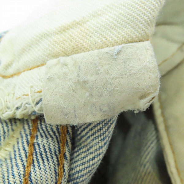実際に弊社で買取させて頂いたLevis/リーバイス 501/66前期/刻印9/スモールe ヴィンテージ/ビンテージデニムパンツの画像 4枚目