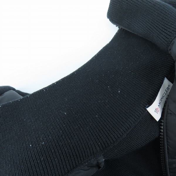 実際に弊社で買取させて頂いた【JPタグ】MONCLER/モンクレール CARDIGAN TRICOT/ニット 切替ナイロン ダウンジャケット G20919B50700 A9341/XLの画像 7枚目