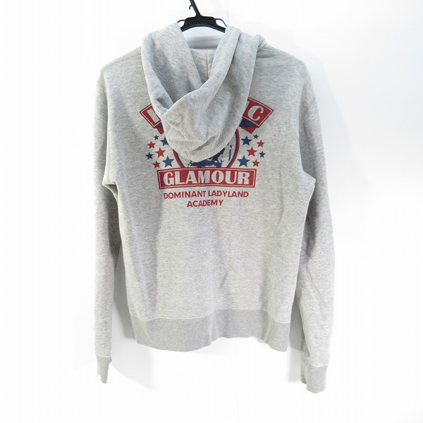 実際に弊社で買取させて頂いたHYSTERIC GLAMOUR/ヒステリックグラマー 14SS CLASSIC PUB ガール プリント パーカー グレー 0241CF01/Lの画像 1枚目