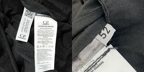 実際に弊社で買取させて頂いたC.P. Company/シーピーカンパニー Ba-Tic Light Jacket/ミリタリージップアップ ジャケット 14CMOW176A/52の画像 5枚目