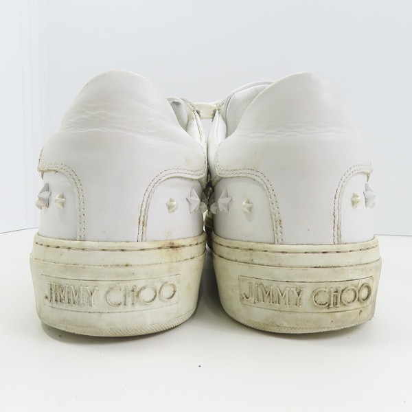 実際に弊社で買取させて頂いたJIMMY CHOO/ジミーチュウ スタッズ レザースニーカー/41の画像 1枚目