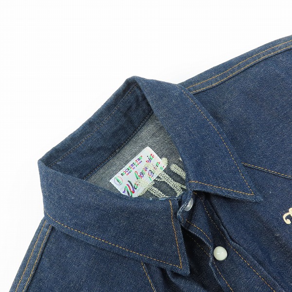 実際に弊社で買取させて頂いたWACKO MARIA/ワコマリア カウボーイスカル デニム ウエスタンシャツ/Sの画像 4枚目