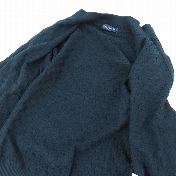 実際に弊社で買取させて頂いた【JPタグ】 LOUIS VUITTON/ルイヴィトン ダミエ柄 ジップアップ ウール カーディガン RM202Q VOR HJN41W XXLの画像 7枚目