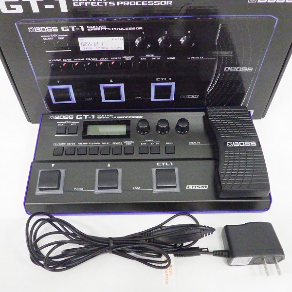 実際に弊社で買取させて頂いた【美品】BOSS/ボス GT-1 Guitar Effects Processor ギター用 マルチエフェクター ACアダプター付/簡易動作確認済 