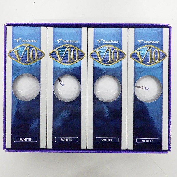 実際に弊社で買取させて頂いた【未使用】BRIDGESTONE/ブリヂストン TOURSTAGE/ツアーステージ V10 WHITE ゴルフボール ホワイト 1ダース
