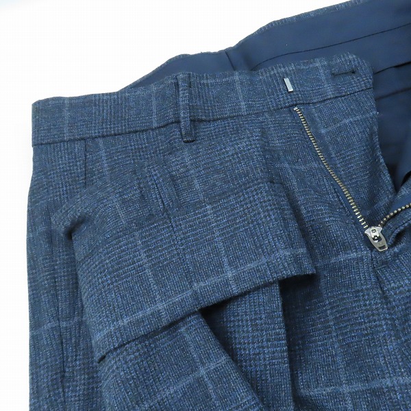 実際に弊社で買取させて頂いたEDIFICE/エディフィス チェック柄スラックスパンツ 20-030-300-1001-4-0/Sの画像 2枚目