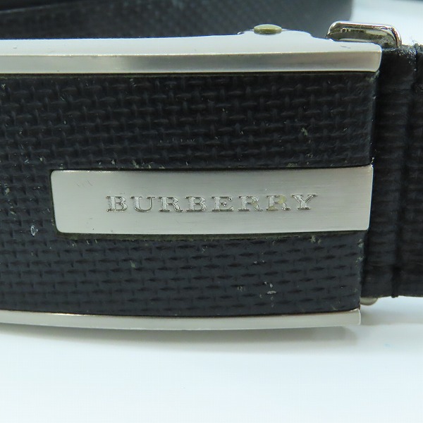 実際に弊社で買取させて頂いたBURBERRY/バーバリー ロゴ メタルバックル レザー ベルトの画像 3枚目