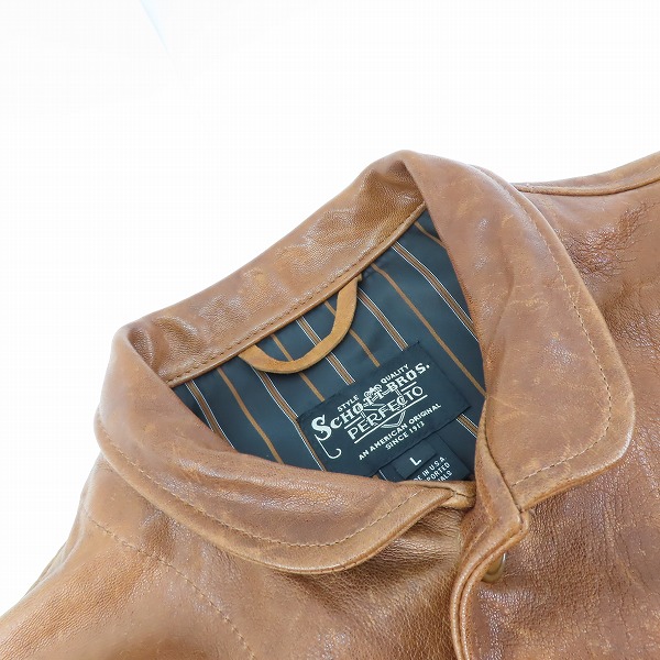 実際に弊社で買取させて頂いたSchott/ショット UNLINED JACKET/レザージャケット 7822950027/Lの画像 4枚目