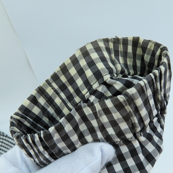 実際に弊社で買取させて頂いたA BATHING APE/アベイシングエイプ ギンガムチェック ジップアップ パーカー ジャケット ホワイト×ブラック/XLの画像 7枚目