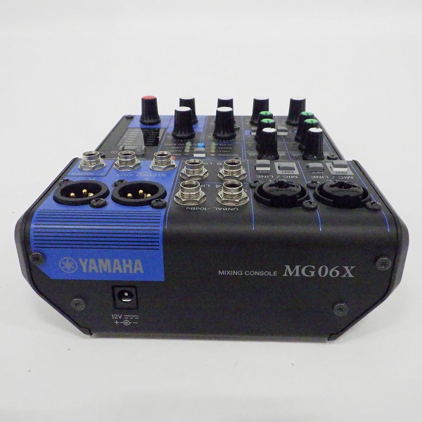 実際に弊社で買取させて頂いたYAMAHA/ヤマハ MG06X 6チャンネル ミキシングコンソール デジタルエフェクト内蔵 ミキサー【通電確認済】の画像 4枚目