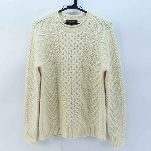 実際に弊社で買取させて頂いたBROOKS BROTHERS/ブルックスブラザーズ ウールケーブルニット/S