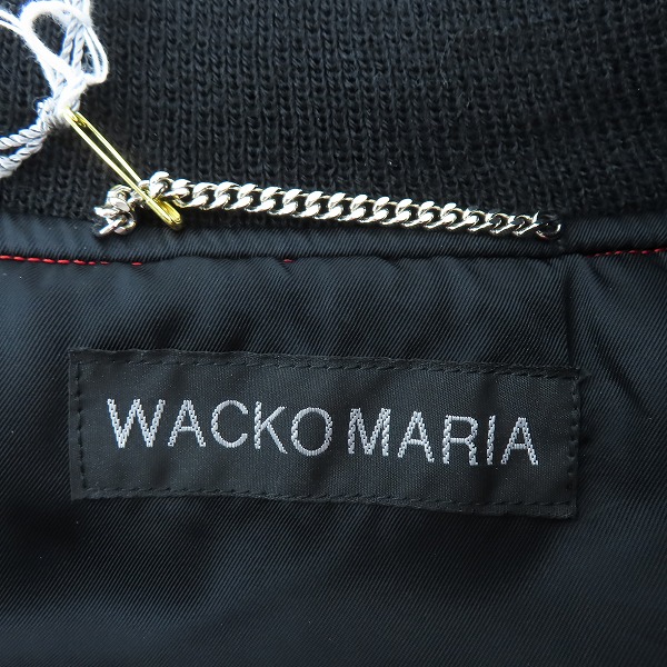 実際に弊社で買取させて頂いた【未使用】WACKO MARIA/ワコマリア 24FW LEATHER VARSITY JACKET スタジャン 24FW-WMO-BL16/Lの画像 2枚目