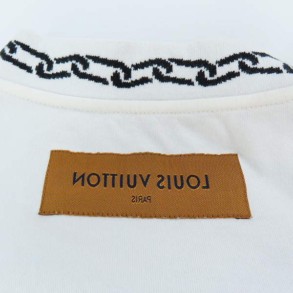 実際に弊社で買取させて頂いた【JPタグ】LOUIS VUITTON/ルイヴィトン 20SS ウィズチェーンジャガードリブカラーTシャツ RM201M NPG HIY01W/XLの画像 9枚目