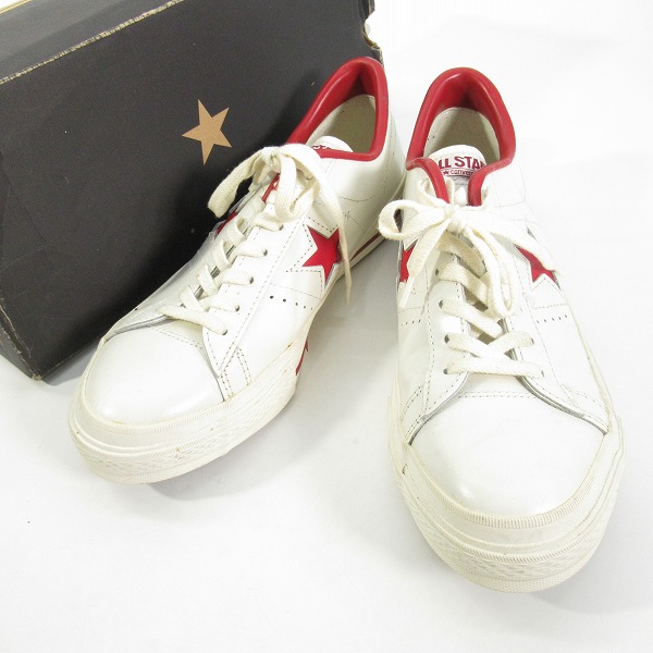 実際に弊社で買取させて頂いたCONVERSE/コンバース ONE STAR OX ローカットスニーカー ホワイト×レッド/9