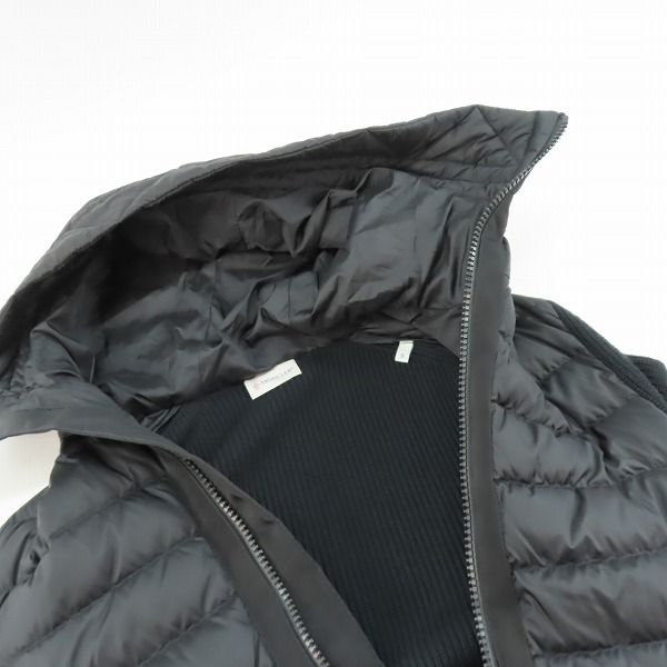 実際に弊社で買取させて頂いた【JPタグ】MONCLER/モンクレール CARDIGAN TRICOT/ニット 切替ナイロン ダウンジャケット  J20919B50800/Sの画像 5枚目