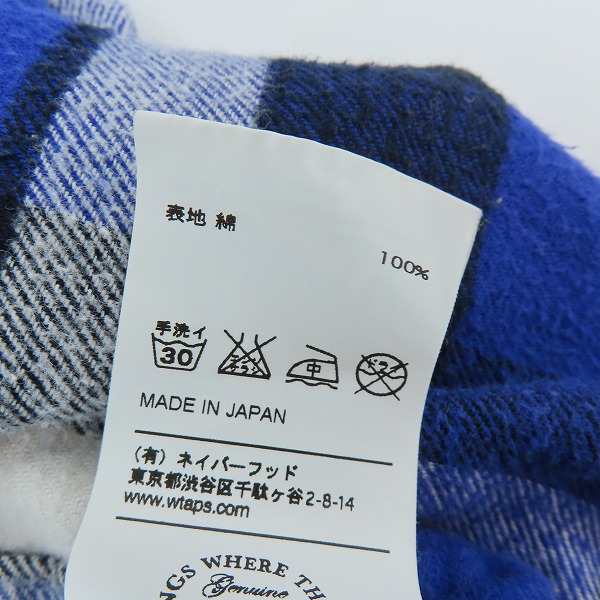 実際に弊社で買取させて頂いたWTAPS/ダブルタップス UNION L/S チェック ネルシャツ 141GWDT-SHM04/Mの画像 4枚目