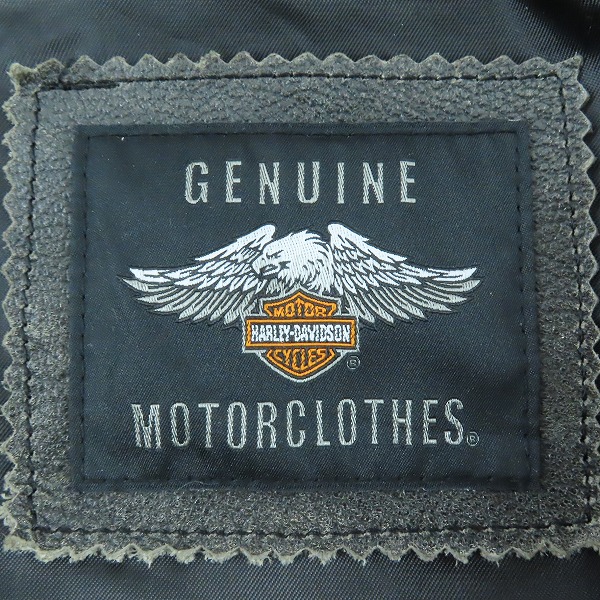 実際に弊社で買取させて頂いたHARLEY-DAVIDSON/ハーレーダビッドソン VICTORY LANE LEATHER JACKET/ビクトリーレーン レザージャケット 98057-13VM/VTの画像 2枚目