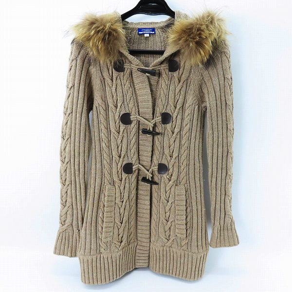 実際に弊社で買取させて頂いた【難有】BURBERRY LONDON BLUE LABEL/バーバリーロンドン ブルーレーベル ダッフルニットコート/E1F21-403-40/38