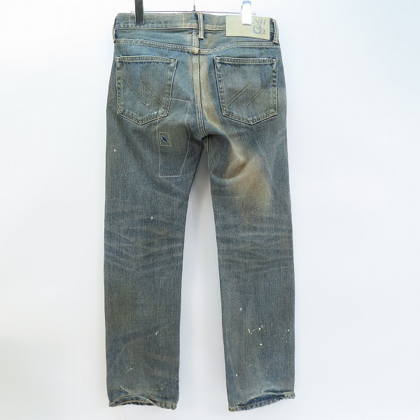 実際に弊社で買取させて頂いたNEIGHBORHOOD ネイバーフッド RUST.SAVAGE.NARROW/14OZ-PT デニムパンツ ジーンズ リペア加工 132DCNH-PTM21 Sの画像 1枚目