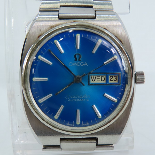 実際に弊社で買取させて頂いたOMEGA/オメガ 自動巻 SEAMASTER/シーマスター ブルー デイデイト アンティーク 14829