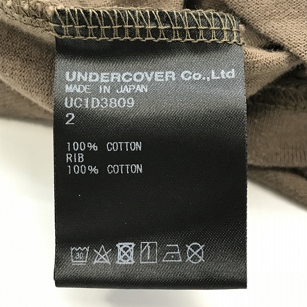 実際に弊社で買取させて頂いたUNDERCOVER/アンダーカバー TEE PROTEST AND PEACE Tシャツ UC1D3809/2の画像 3枚目