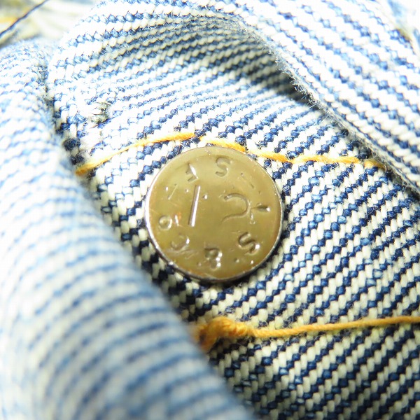 実際に弊社で買取させて頂いたLEVI'S/リーバイス ヴィンテージ 50s頃 501XX 隠しリベット刻印12/ボタン裏点々/オフセット デニム パンツ/ジーンズの画像 4枚目