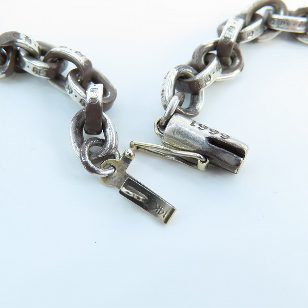 実際に弊社で買取させて頂いたCHROME HEARTS/クロムハーツ PAPER CHAIN 18/ペーパーチェーン 18インチの画像 4枚目