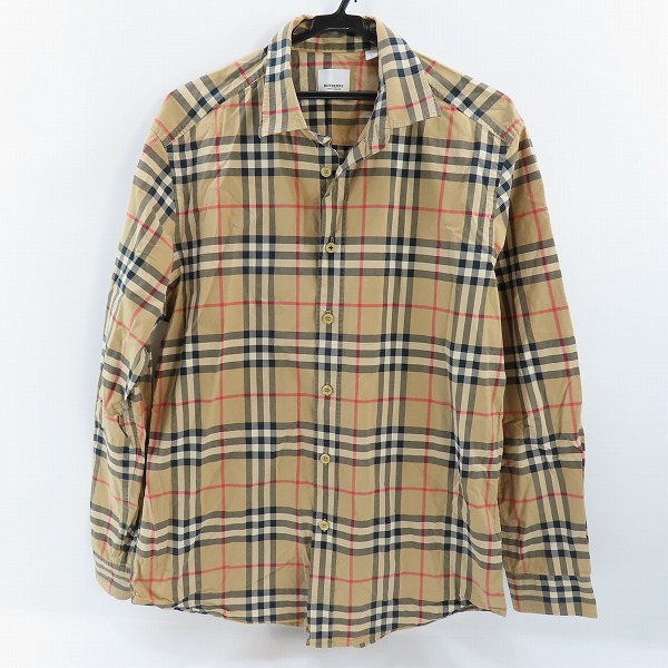 実際に弊社で買取させて頂いた【難有り】BURBERRY/バーバリー チェックシャツ THTHAGAR129SAM 8020863/L