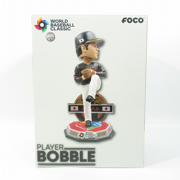 実際に弊社で買取させて頂いたFOCO PLAYER BOBBLE ボブルヘッド  WBC 2023 大谷翔平 投手 ビジターユニフォーム 侍ジャパン 首振り フィギュア