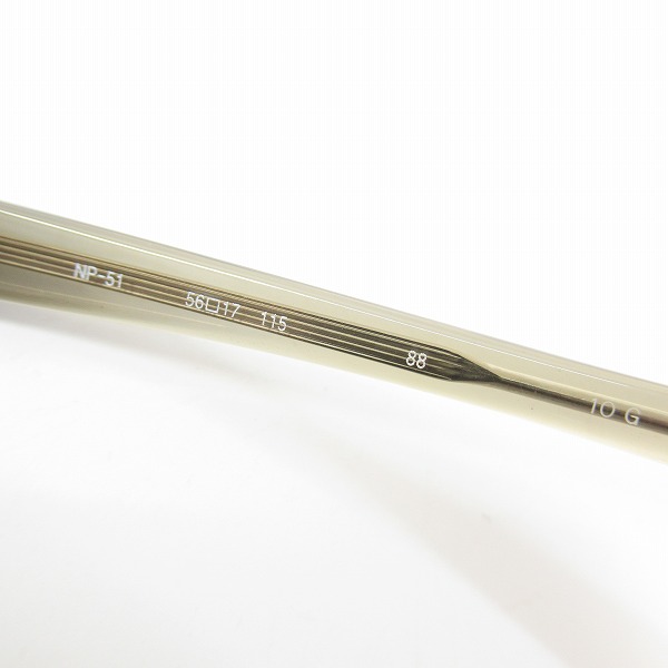 実際に弊社で買取させて頂いた999.9/フォーナインズ 度入り 眼鏡/メガネフレーム アイウェア フルリム NP-51の画像 3枚目