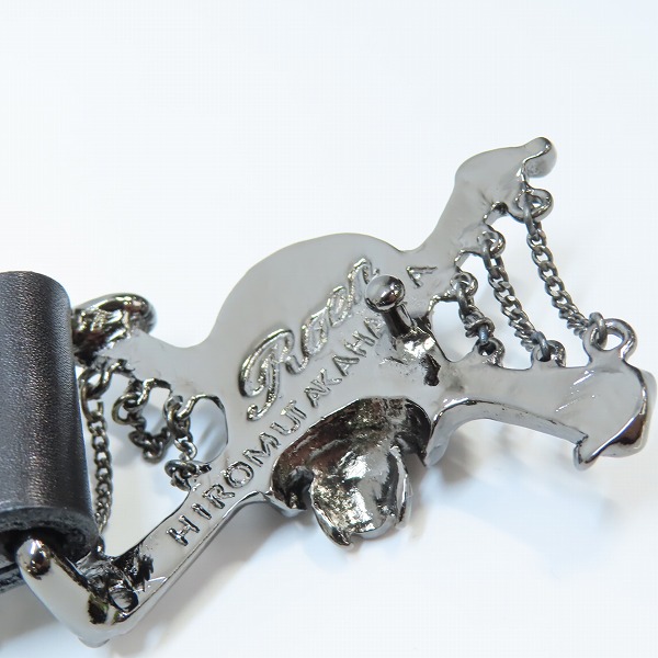 実際に弊社で買取させて頂いたRoen/ロエン スカル バックル スタッズ レザーベルトの画像 2枚目