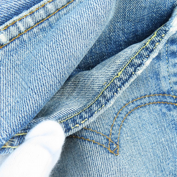 実際に弊社で買取させて頂いたLEVI'S/リーバイス 501 66前期 ボタン裏刻印6 足長R ビッグE ヴィンテージ/ビンテージ デニムパンツの画像 5枚目