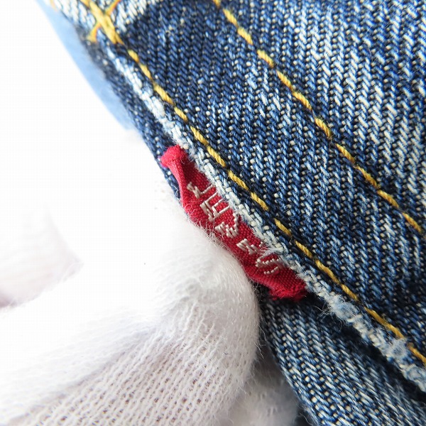 実際に弊社で買取させて頂いたLEVIS/リーバイス 501 日本製 ビッグE 赤耳 不均等V 1971年復刻 デニムパンツ/ジーンズ Lot.71501/W38L36の画像 4枚目