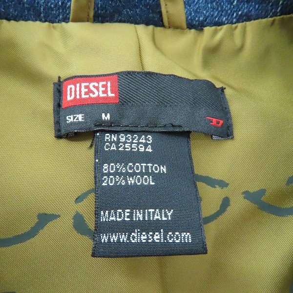 実際に弊社で買取させて頂いたDIESEL/ディーゼル デニム切替 テーラードジャケット Mの画像 2枚目