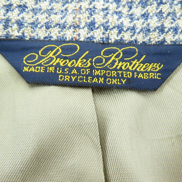 実際に弊社で買取させて頂いたBrooks Brothers/ブルックスブラザース 千鳥格子柄 テーラードジャケットの画像 2枚目
