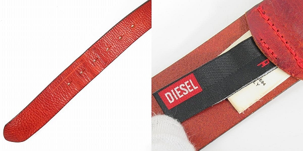 実際に弊社で買取させて頂いたDIESEL/ディーゼル 777 バックル レザーベルト 90/36の画像 3枚目