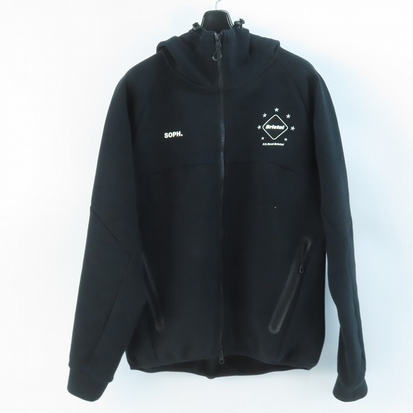 実際に弊社で買取させて頂いたF.C.Real Bristol/エフシーレアルブリストル 24AW TECH SWEAT VENTILATION HOODIE スウェット ジップパーカー FCRB-242072/S