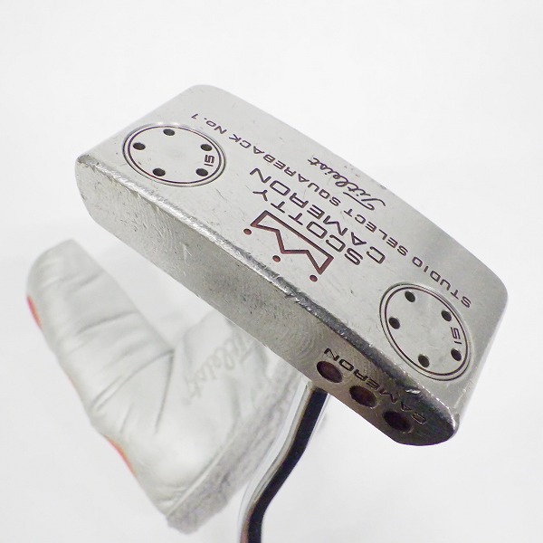 実際に弊社で買取させて頂いたScotty Cameron/スコッティキャメロン STUDIO SELECT SQUAREBACK NO.1 パター 33.625インチ レフティ/左きき用カバー付