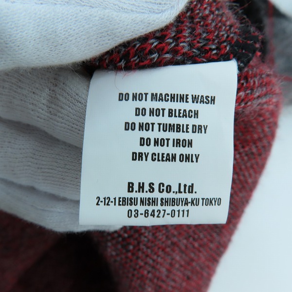 実際に弊社で買取させて頂いたRATS/ラッツ ARGYLE MOHAIR CREW NECK KNIT/アーガイル モヘヤ クルーネック ニット 23RN-1109/XXLの画像 4枚目