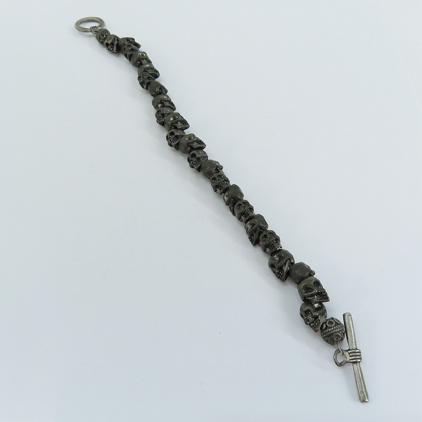実際に弊社で買取させて頂いたNECROMANCE/ネクロマンス スカルブレスレット Tバーの画像 7枚目