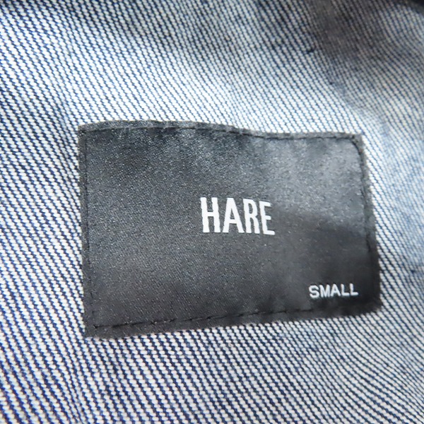 実際に弊社で買取させて頂いた【未使用】HARE/ハレ オーバーサイズデニムジャケット/HA030006TO/Sの画像 2枚目