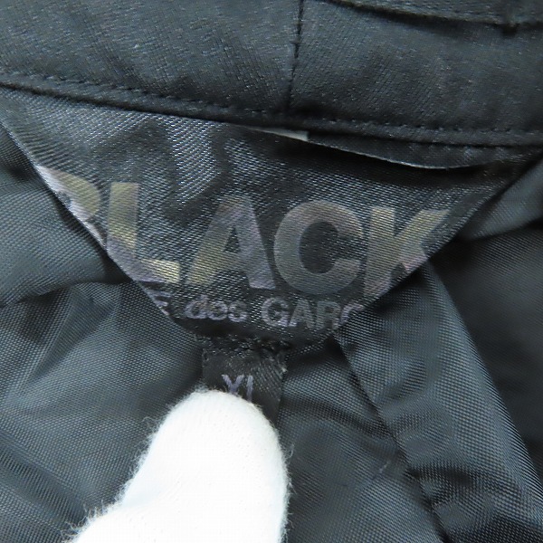 実際に弊社で買取させて頂いたBLACK COMME des GARCONS/ブラックコムデギャルソン ロングテーラードジャケット 1S-J009/AD2018 XLの画像 2枚目