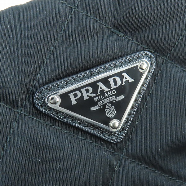 実際に弊社で買取させて頂いたPRADA/プラダ TESSUTO IMPUNTU/チェーンキルティングトートバッグ/ショルダーバッグ 1BG740の画像 5枚目