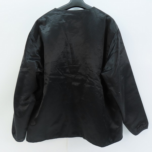 実際に弊社で買取させて頂いたCALEE/キャリー Thinsulate ジップアップ ノーカラージャケット ブラック /Lの画像 1枚目