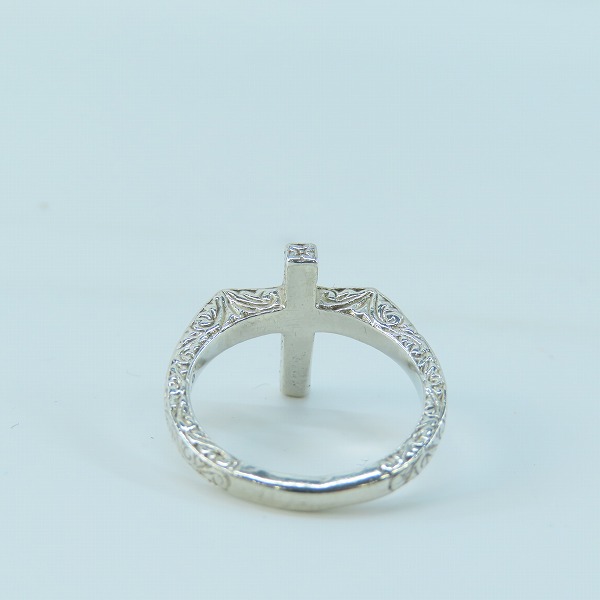 実際に弊社で買取させて頂いたLoree Rodkin/ローリーロドキン 10Pクリアストーン入り アラベスクデザイン クロスリング/12.5号の画像 3枚目