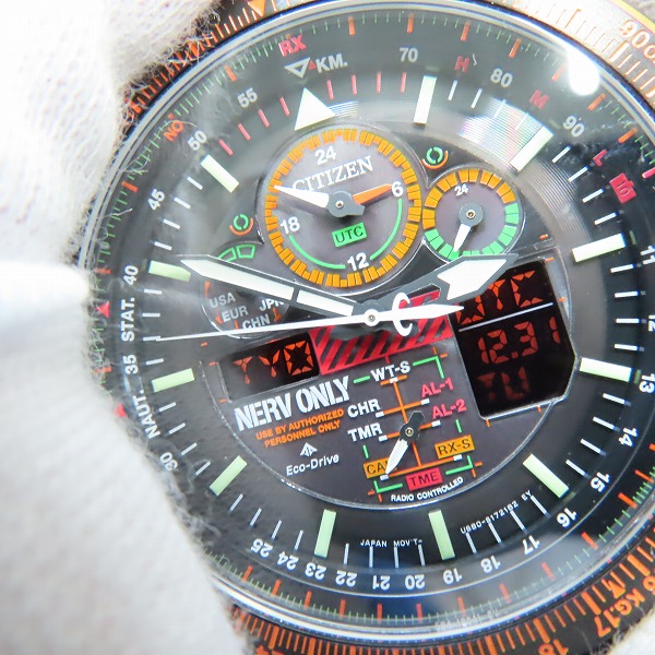 実際に弊社で買取させて頂いたCITIZEN/シチズン プロマスター エヴァンゲリオン ネルフエディション WNW-SN-EVの画像 5枚目
