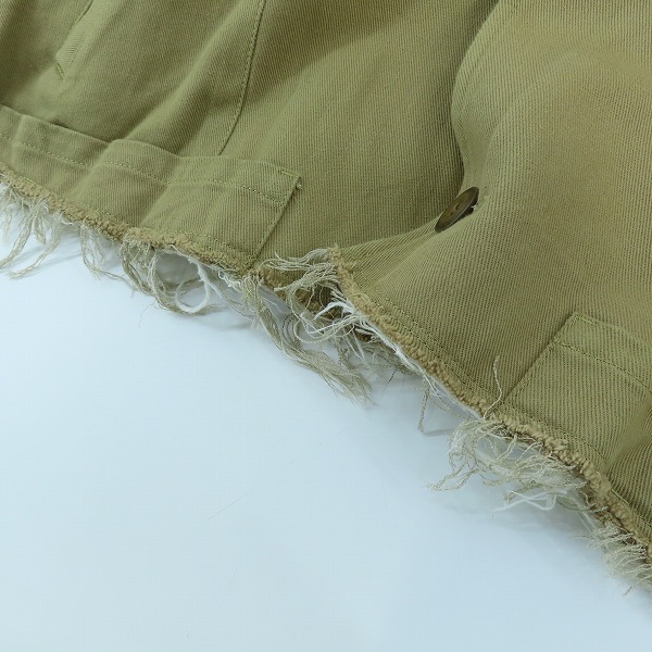 実際に弊社で買取させて頂いたdoublet/ダブレット 21SS SILK CHINO CUT-OFF JACKET/カットオフジャケット 21SS10JK39/Lの画像 6枚目