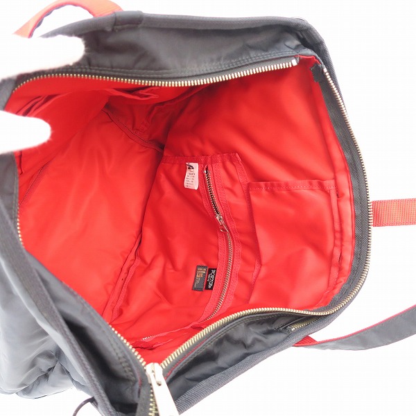 実際に弊社で買取させて頂いたPORTER/ポーター トートバッグ ブラック×レッドの画像 3枚目